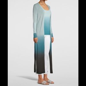 White House Black Market NWT ombré blue, cardigan duster WITH matching tank